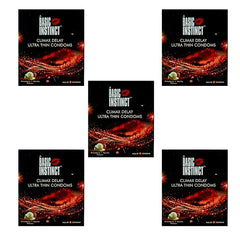 Basic Instinct Climax Delay Ultra Thin Latex Condoms For Men Strawberry And Vanilla 3 Pcs Pack Of 5