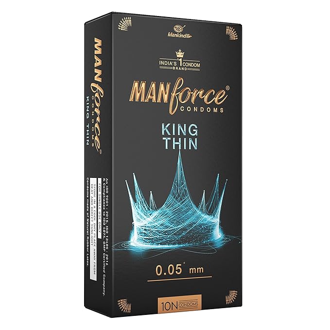 Manforce King Thin Ultra-thin Unflavoured Condoms, 10 Pieces