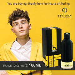 ESTIARA STAG EAU DE TOILETTE FOR MEN100ML 3.4 FL.OZ.